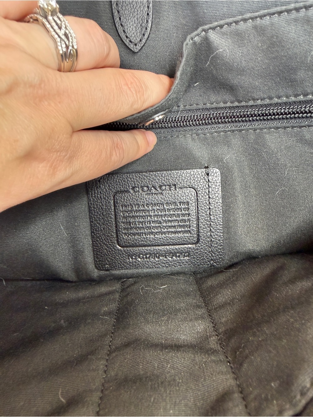 Coach Black Leather Messenger Satchel - Picture 5 of 5